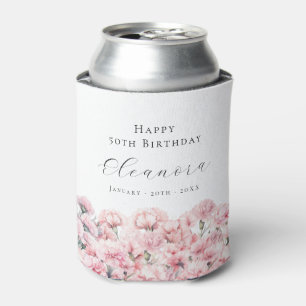 50. Geburtstag Rosa Nelke Januar Geburtsblume Dosenkühler