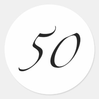 50. Geburtstag Runder Aufkleber