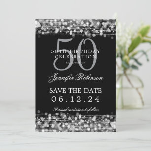 50. Geburtstag Save the Date Einladung