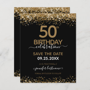 50. Geburtstag Save the Date Einladung
