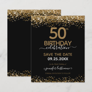 50. Geburtstag Save the Date Einladung