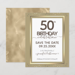 50. Geburtstag Save the Date Einladung