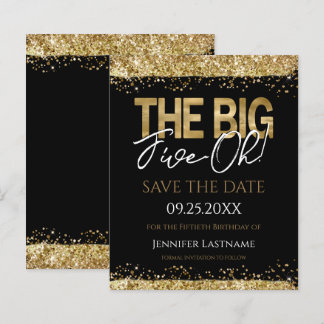 50. Geburtstag Save the Date Einladung