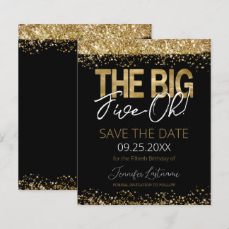 50. Geburtstag Save the Date Einladung