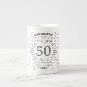 50. Geburtstag Scherzgeschenk Prozellantasse