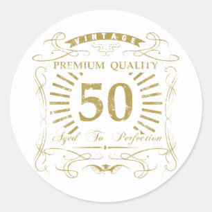 50. Geburtstag Scherzgeschenk Runder Aufkleber