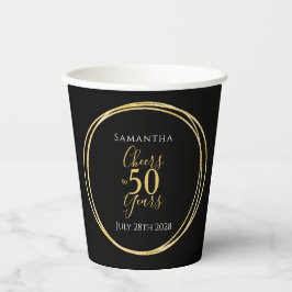 50. Geburtstag Schreckt auf 50 Jahre Black Gold Pa Pappbecher