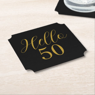 50. Geburtstag Schwarz Gold Geburtstag Untersetzer