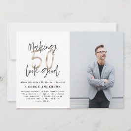 50. Geburtstag schwarz silber elegant modern