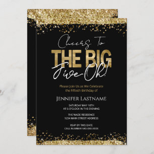 50. Geburtstag Schwarz und Gold Einladung
