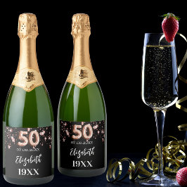 50. Geburtstag schwarze Rose Goldstars