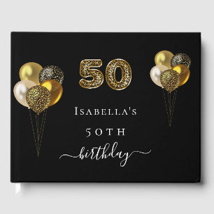 50. Geburtstag schwarzer Goldleoparden Geburtstag Gästebuch