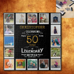 50. Geburtstag Schwarzes Gold FotoCollage Puzzle<br><div class="desc">Ein personalisiertes, elegantes 50. Geburtstag Vintages Puzzle, das leicht zu gestalten ist, aber schwer für diesen besonderen Geburtstagsfeier zu vollenden ist. Erstellen Sie Ihr eigenes Foto-Puzzle für ein besonderes 50. Geburtstagsgeschenk. Mit 16 benutzerdefinierten Fotos kann das Foto-Puzzle zusätzlich mit dem Namen und jedem Alter personalisiert werden. Foto-Puzzles machen Spaß und...</div>