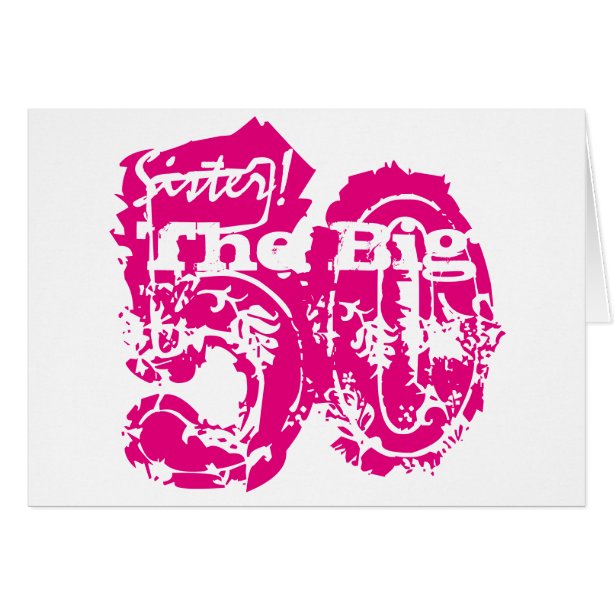 Der 50 Geburtstag Schwester Gruß- & Mitteilungskarten  Zazzle.at