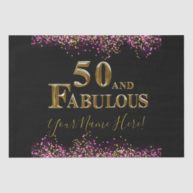 50. Geburtstag Seidenpapier (Vorderseite)