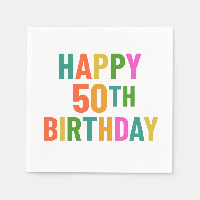 50. Geburtstag Serviette (Vorderseite)
