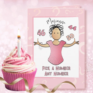 50. Geburtstag Snarky Sassy weibliche Cartoon Karte