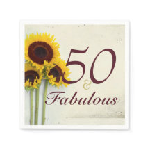 50. Geburtstag Sonnenblume Rustikales Party