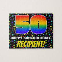 50. Geburtstag — Spaß, farbenfrohe Sternenweltenmu