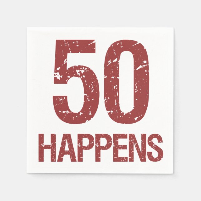 50. Geburtstag Spaß Serviette (Vorderseite)