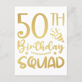 50. Geburtstag Squad 50 Party Crew Postkarte