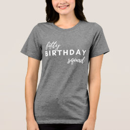50 Geburtstag Squad Typografie Einfache moderne Cu Tri-Blend Shirt