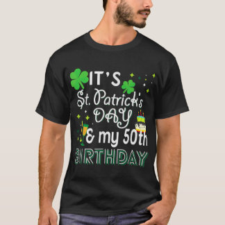 50. Geburtstag St Patricks Day Party Geschenk T-Shirt