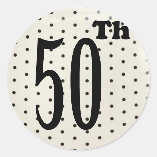 50. Geburtstag Sticker (Vorderseite)