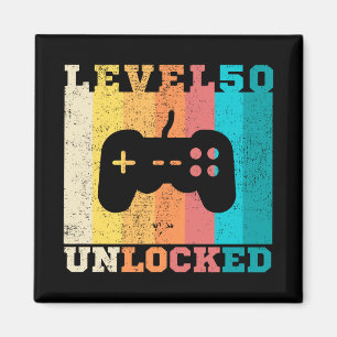 50. Geburtstag Stufe 50 entsperrt Magnet