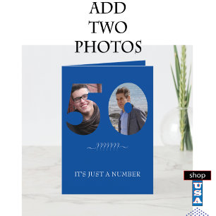 50. Geburtstag Stylized Foto Template Card Karte