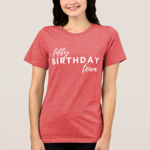 50. Geburtstag Team Typografie Moderne Benutzerdef Tri-Blend Shirt