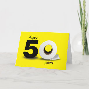 50. Geburtstag Toilettenpapierrolle Karte