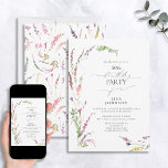 50. Geburtstag Trendy Elegante Wildblume Floral Einladung<br><div class="desc">Feiern Sie einen 50. Geburtstag im Stil mit dieser atemberaubenden 50. Geburtstag Trendy Elegant Wildblume Floral Einladung! Mit einem eleganten Rahmen von wunderschönen Aquarellfarben-Wildblumen bietet es den idealen Rahmen, um diesen besondere Anlass zu ehren. Darüber hinaus können Sie die Einladung mit persönlichen Daten, die in modernen handgeschriebenen Kalligrafien geschrieben sind,...</div>
