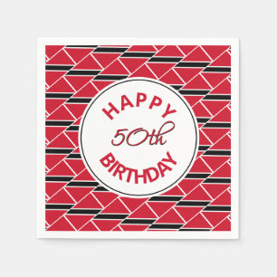 50. Geburtstag TRINIDAD FLAG Custom Paper Serviette
