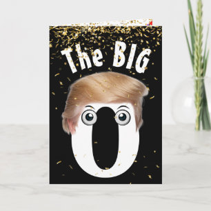 50. Geburtstag Trump Haare Humor mit Konfetti Karte