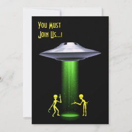 50. Geburtstag 👽 UFO Alien Entführung Party Einladung