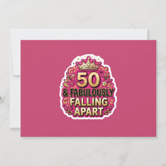 50. Geburtstag und prächtig auseinanderfallend Einladung