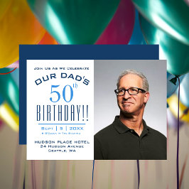 50. Geburtstag unseres VATERS - Foto Party Einladu Einladung