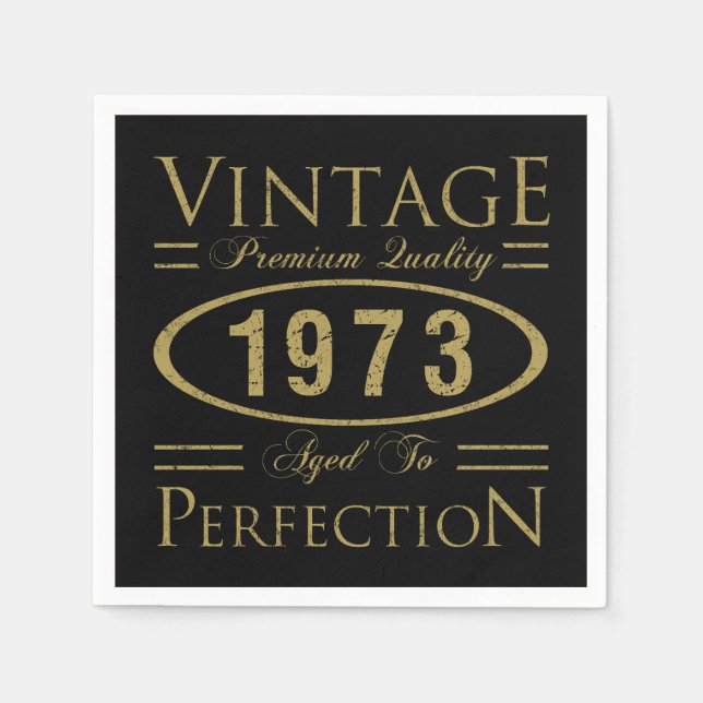 50. Geburtstag Vintag 1973 Serviette (Vorderseite)