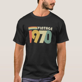 50. Geburtstag, Vintage 1970 Retro-Design T-Shirt