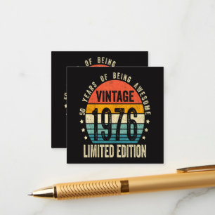 50. Geburtstag Vintage 1976 limitierte Auflage Begleitkarte
