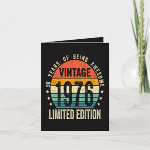 50. Geburtstag Vintage 1976 limitierte Auflage Feiertagskarte