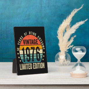 50. Geburtstag Vintage 1976 limitierte Auflage Fotoplatte