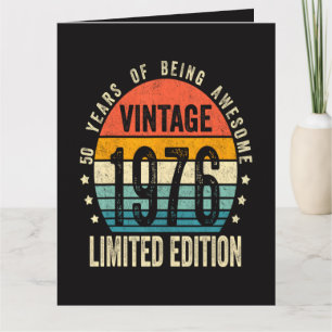 50. Geburtstag Vintage 1976 limitierte Auflage Karte