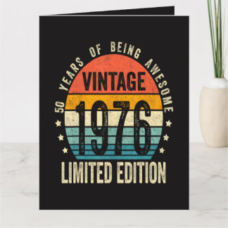 50. Geburtstag Vintage 1976 limitierte Auflage Karte