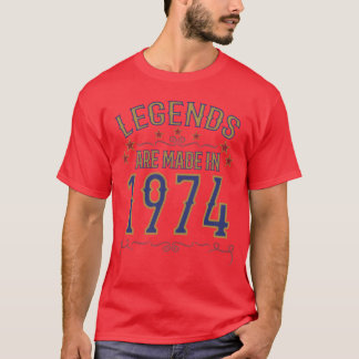 50. Geburtstag Vintage Legenden werden 1974 gemach T-Shirt
