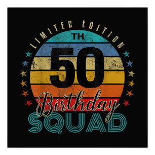 50. Geburtstag Vintage Poster