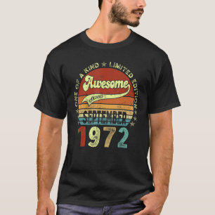50. Geburtstag Vintage September 1972 50. Geburtst T-Shirt