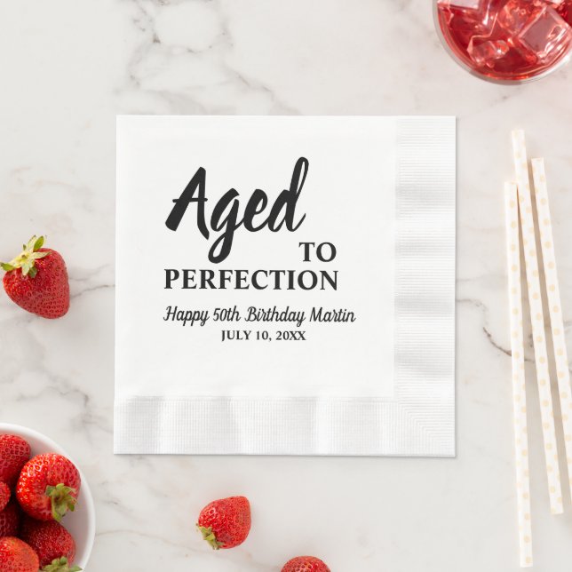 50. Geburtstag von Napkins Serviette (Beispiel)