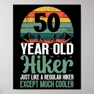 50. Geburtstag Wanderer Berg 50 Jahre alt Wandern  Poster